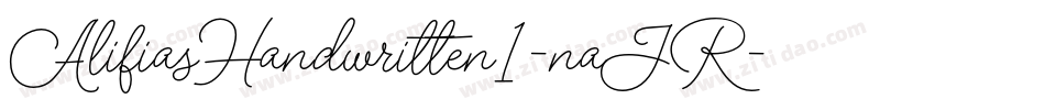 AlifiasHandwritten1-naJR字体转换