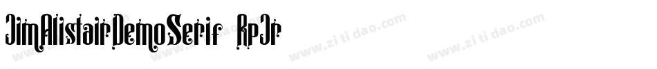 JimAlistairDemoSerif-RpJr6字体转换