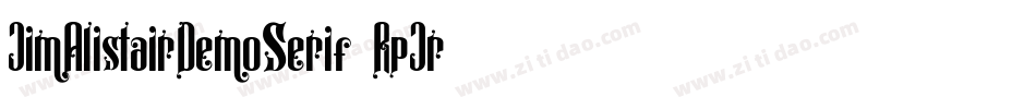 JimAlistairDemoSerif-RpJr6字体转换