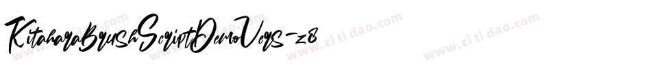 KitaharaBrushScriptDemoVers-z8JZl字体转换