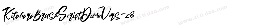 KitaharaBrushScriptDemoVers-z8JZl字体转换