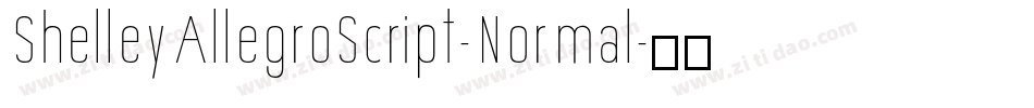 ShelleyAllegroScript-Normal字体转换