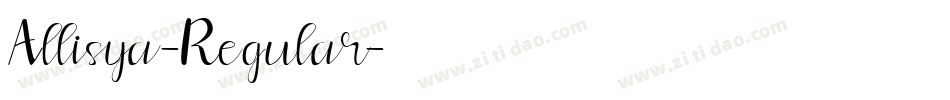 Allisya-Regular字体转换