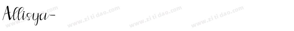 Allisya字体转换