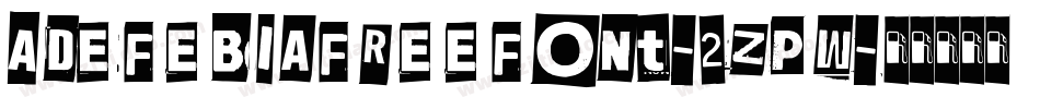 Adefebiafreefont-2zPW字体转换