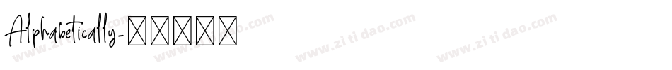 Alphabetically字体转换
