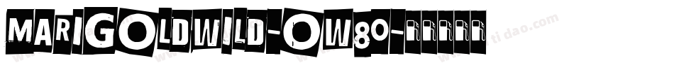 Marigoldwild-ow80字体转换