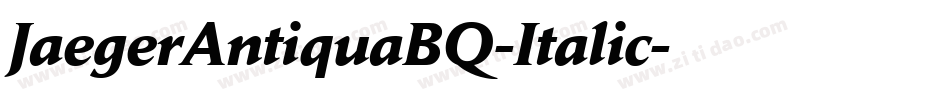 JaegerAntiquaBQ-Italic字体转换
