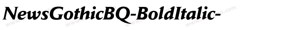 NewsGothicBQ-BoldItalic字体转换