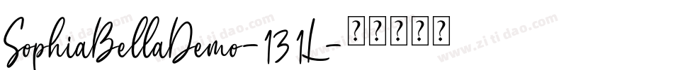 SophiaBellaDemo-131L字体转换