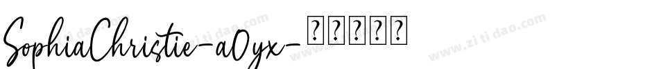 SophiaChristie-a0yx字体转换