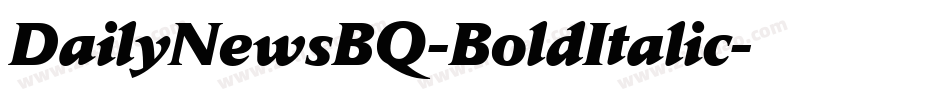 DailyNewsBQ-BoldItalic字体转换