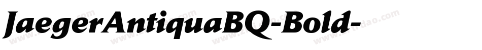 JaegerAntiquaBQ-Bold字体转换