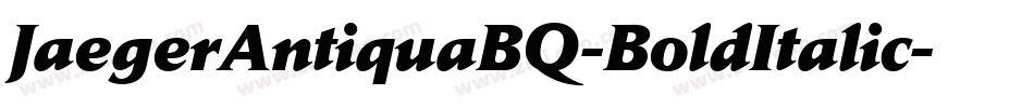 JaegerAntiquaBQ-BoldItalic字体转换