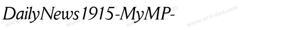 DailyNews1915-MyMP字体转换