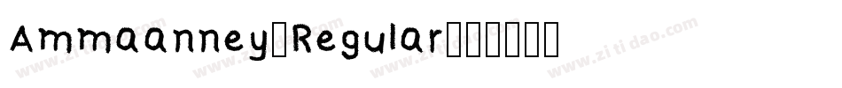 Ammaanney-Regular字体转换