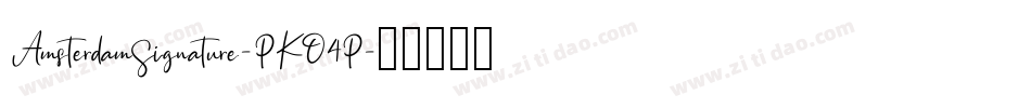 AmsterdamSignature-PKO4P字体转换