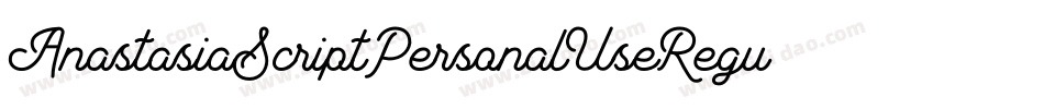 AnastasiaScriptPersonalUseRegular-KDVA字体转换