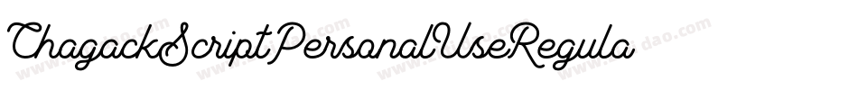 ChagackScriptPersonalUseRegular-oWBx字体转换