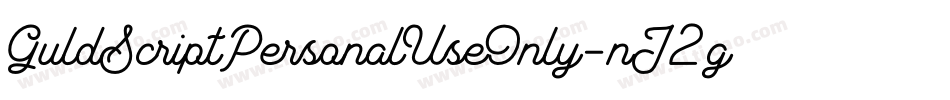 GuldScriptPersonalUseOnly-nJ2g字体转换