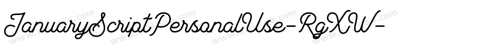 JanuaryScriptPersonalUse-RgXW字体转换