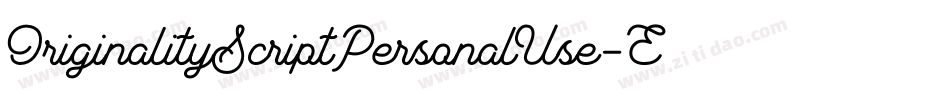 OriginalityScriptPersonalUse-Emqn字体转换