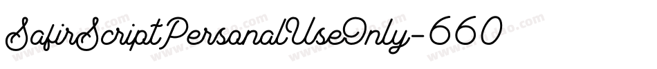 SafirScriptPersonalUseOnly-660q字体转换