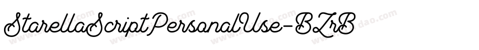StarellaScriptPersonalUse-BZrB字体转换