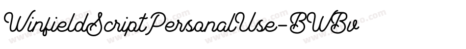 WinfieldScriptPersonalUse-BWBv5字体转换