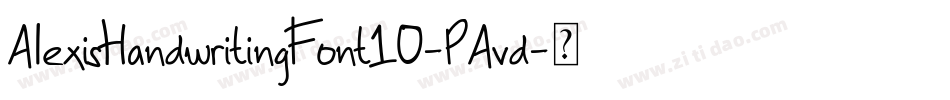 AlexisHandwritingFont10-PAvd字体转换