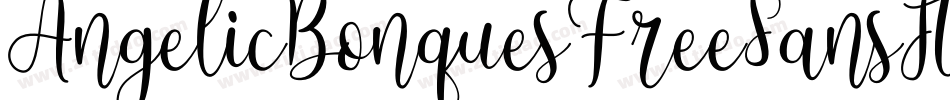 AngelicBonquesFreeSansIta-YzE8v字体转换