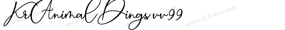 KrAnimalDings-vv99字体转换
