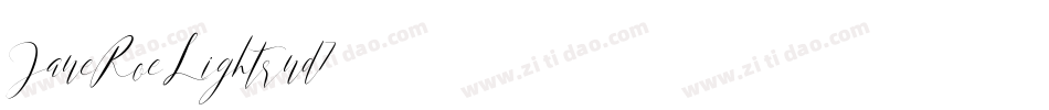 JaneRoeLight-rnd7字体转换