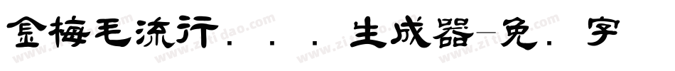 金梅毛流行国际码生成器字体转换
