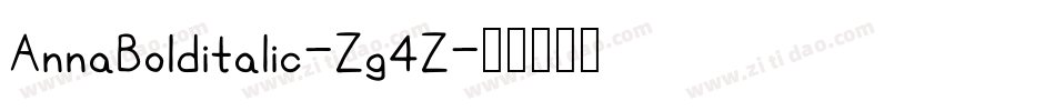 AnnaBolditalic-Zg4Z字体转换