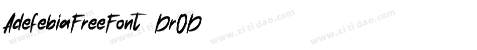 AdefebiaFreeFont-DrOD字体转换