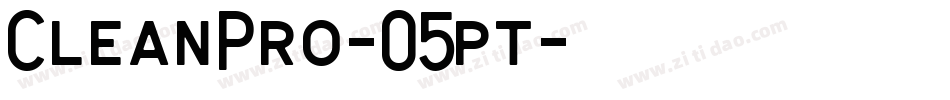 CleanPro-05pt字体转换