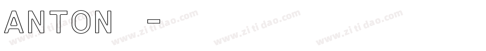 anton字体字体转换