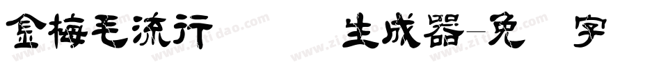 金梅毛流行国际码生成器字体转换
