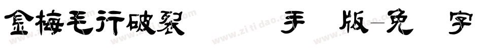 金梅毛行破裂国际码手机版字体转换