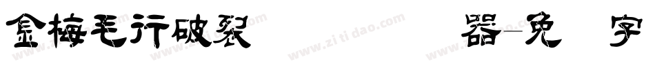 金梅毛行破裂国际码转换器字体转换