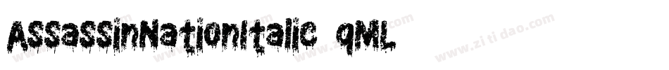 AssassinNationItalic-5qML字体转换