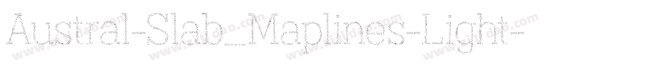 Austral-Slab_Maplines-Light字体转换