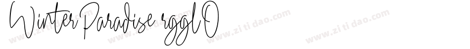 WinterParadise-rgglO字体转换