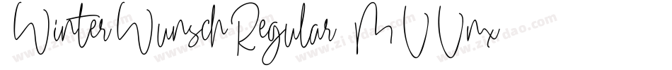 WinterWunschRegular-MVVnx字体转换