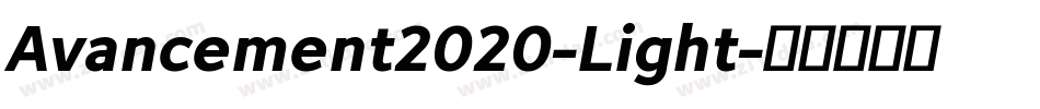 Avancement2020-Light字体转换