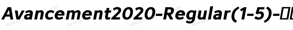 Avancement2020-Regular(1-5)字体转换