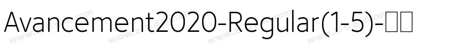 Avancement2020-Regular(1-5)字体转换