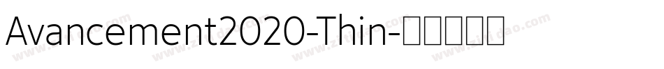 Avancement2020-Thin字体转换