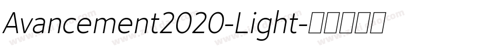 Avancement2020-Light字体转换